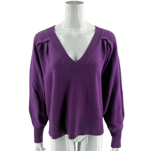 Cabi Womens Luxury V Neck Pullover Slouch Sweater Size Small Purple Style 4098 - Picture 1 of 7